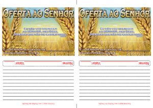 Envelope Oferta ao SENHOR 04 (2 numa folha A4)