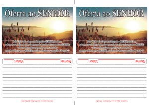 Envelope Oferta ao SENHOR 05 (2 numa folha A4)