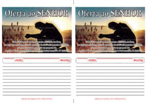 Envelope Oferta ao SENHOR - Homem prostrado (2 numa folha A4)