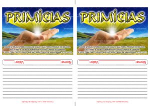 Envelope Oferta das Primícias (2 numa folha A4)