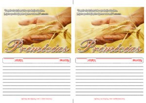 Envelope Oferta de Primícias 03 (2 numa folha A4)