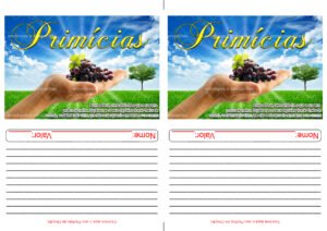 Envelope Oferta de Primícias 02 (2 numa folha A4)
