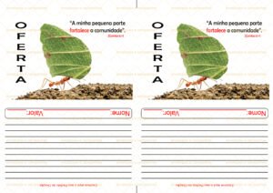 Envelope Oferta formiguinha (2 numa folha A4)