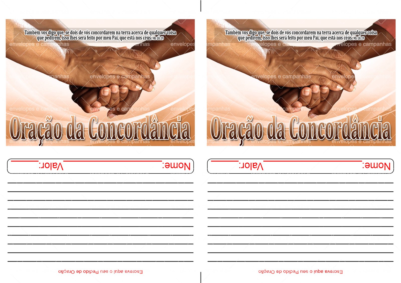Envelope Oração da Concordância 02 (2 numa folha A4)