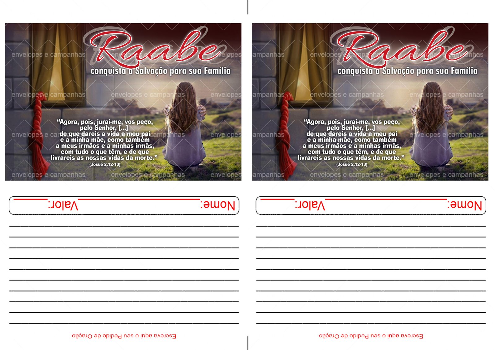 Envelope Raabe 2 (2 numa folha A4)