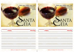 Envelope Santa Ceia 02 (2 numa folha A4)