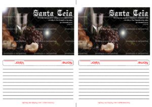 Envelope Santa Ceia 03 (2 numa folha A4)