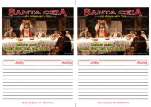 Envelope Santa Ceia - Amor sem fim (2 numa folha A4)