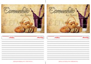 Envelope Santa Ceia - Comunhão dos Santos (2 numa folha A4)