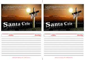 Envelope Santa Ceia Cruz 01 (2 numa folha A4)