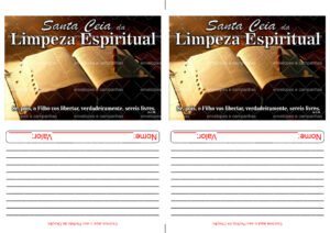 Envelope Santa Ceia da Limpeza Espiritual 02 (2 numa folha A4)