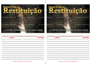 Envelope Santa Ceia da Restituição (2 numa folha A4)
