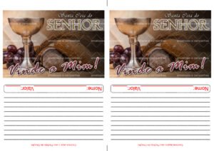 Envelope Santa Ceia - Vinde a Mim 03 (2 numa folha A4)