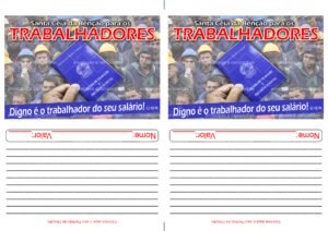 Envelope Santa Ceia da Bênção para os Trabalhadores (2 numa folha A4)