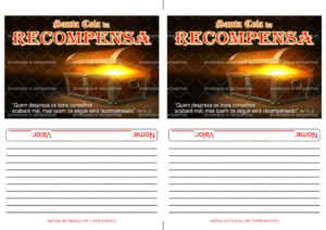 Envelope Santa Ceia da Recompensa (2 numa folha A4)