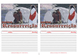 Envelope Santa Ceia da Ressurreição - Lázaro (2 numa folha A4)