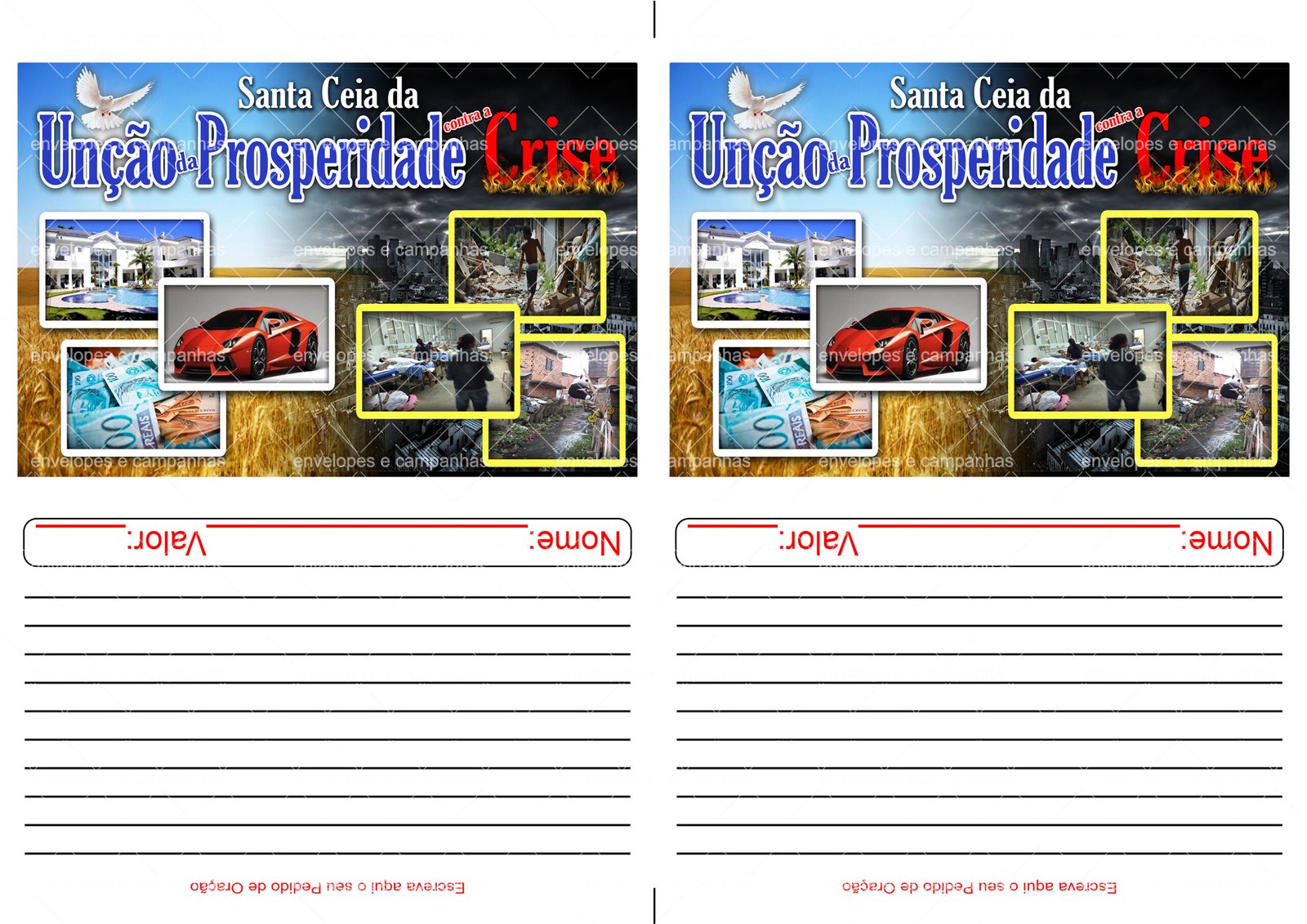 Envelope Santa Ceia da Unção contra a Crise 01