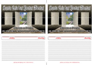 Envelope Santa Ceia das Portas Abertas 01 (2 numa folha A4)