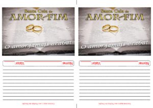 Envelope Santa Ceia do Amor sem Fim 03 (2 numa folha A4)