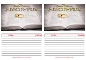 Envelope Santa Ceia do Amor sem Fim 2 (2 numa folha A4)
