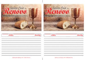 Envelope Santa Ceia do Renovo (2 numa folha A4)