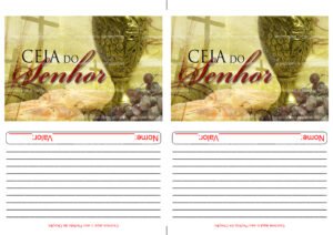 Envelope Santa Ceia do SENHOR 01 (2 numa folha A4)