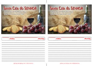 Envelope Santa Ceia do SENHOR 04 (2 numa folha A4)