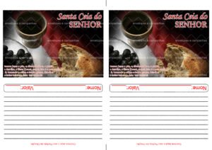 Envelope Santa Ceia do SENHOR 6 (2 numa folha A4)