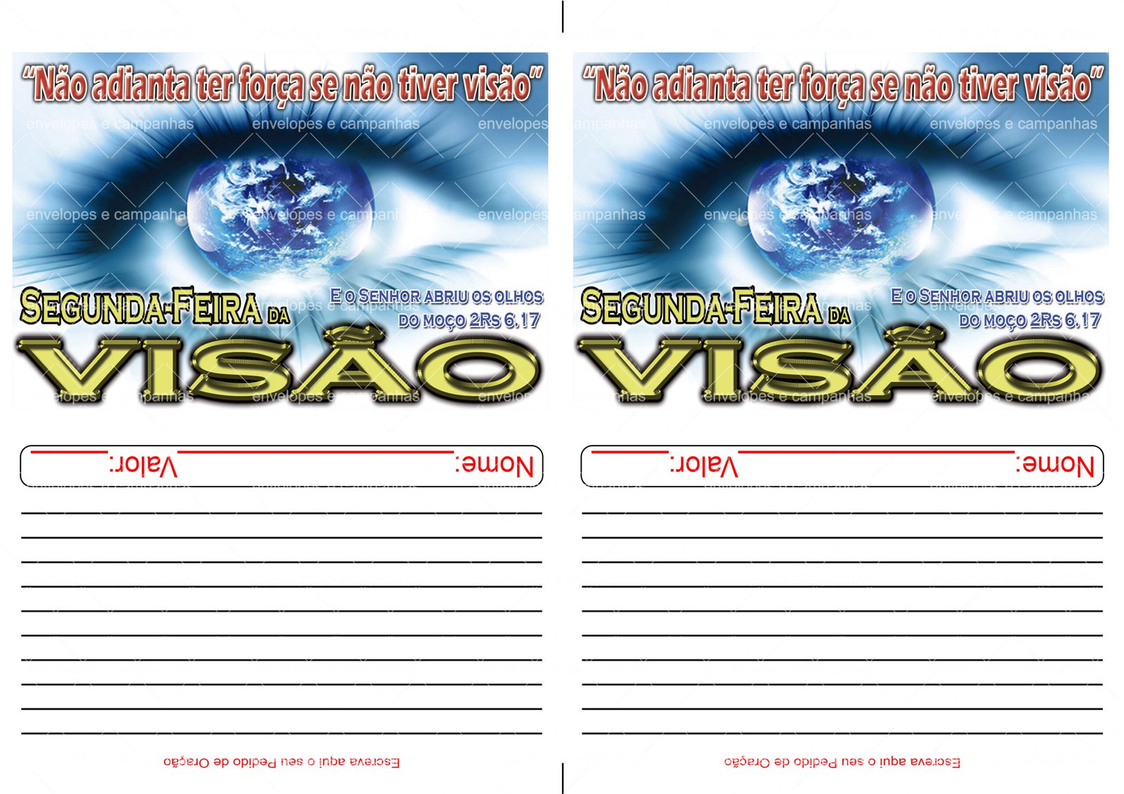 Envelope Segunda-feira da Visão 2 (2 numa folha A4)
