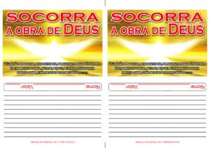Envelope Socorra a Obra de Deus 2 (2 numa folha A4)