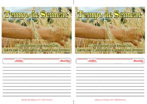 Envelope Tempo de Semear (2 numa folha A4)