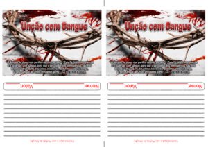 Envelope Unção com Sangue (2 numa folha A4)