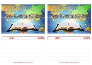 Envelope Vamos Evangelizar o Mundo (2 numa folha A4)