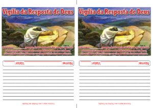 Envelope Vigília da Resposta de Deus (2 numa folha A4)