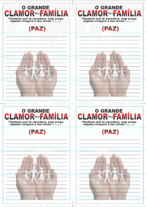 Pedido de Oração Clamor pela Família 01 - 7 Semanas 01