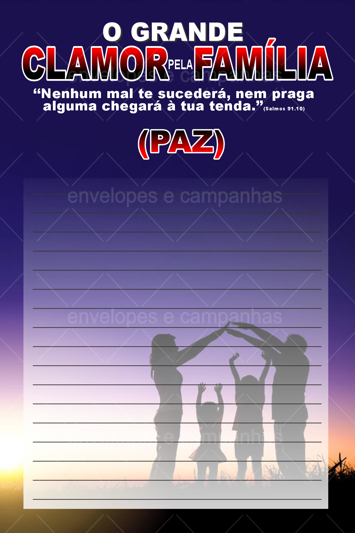 Pedido de Oração Clamor pela Família 03 - 7 Semanas (10x15cm) - Gráfica