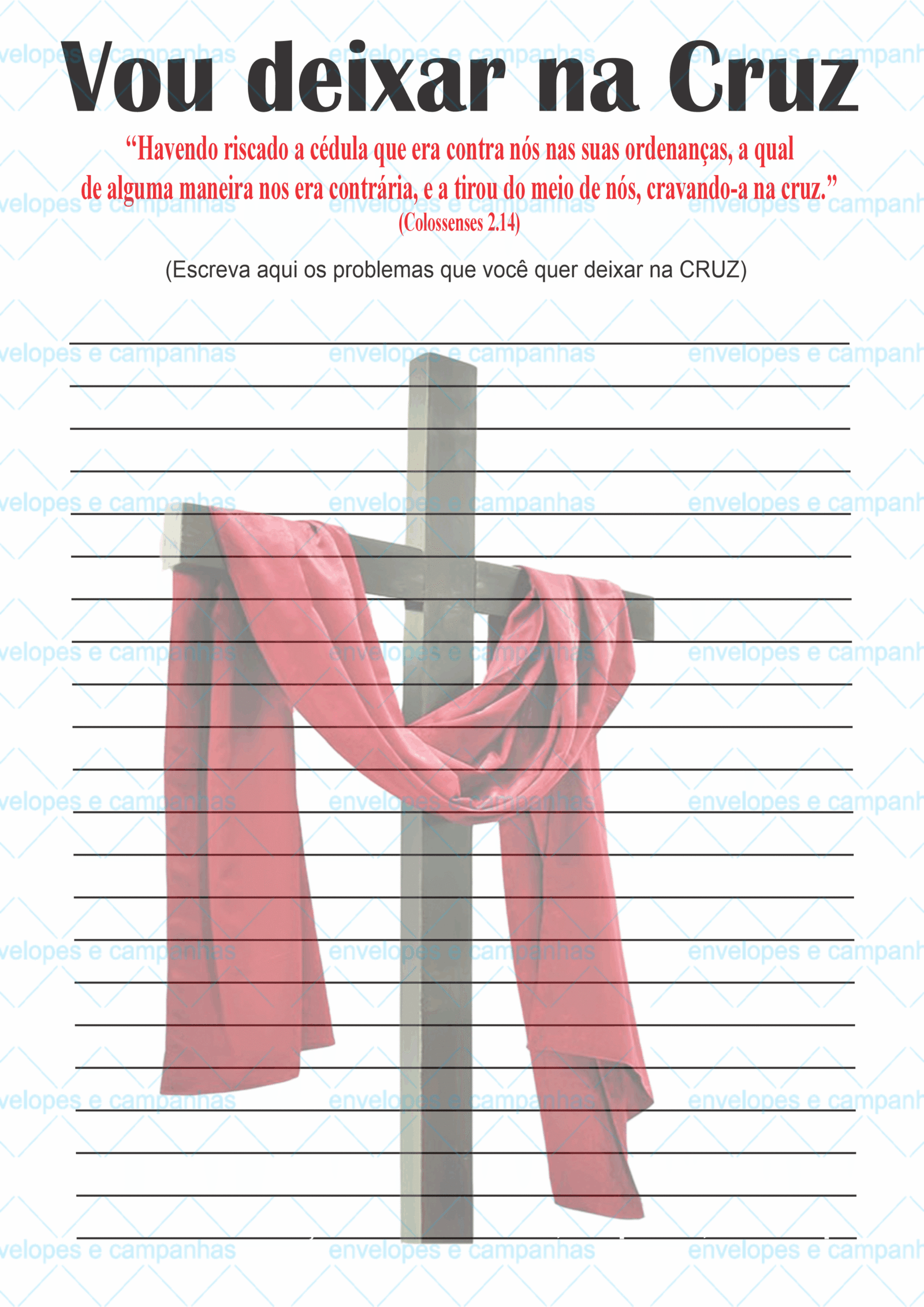 Pedido de oração - Vou deixar na Cruz 01