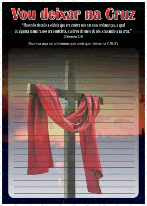 Pedido de oração - Vou deixar na Cruz 02