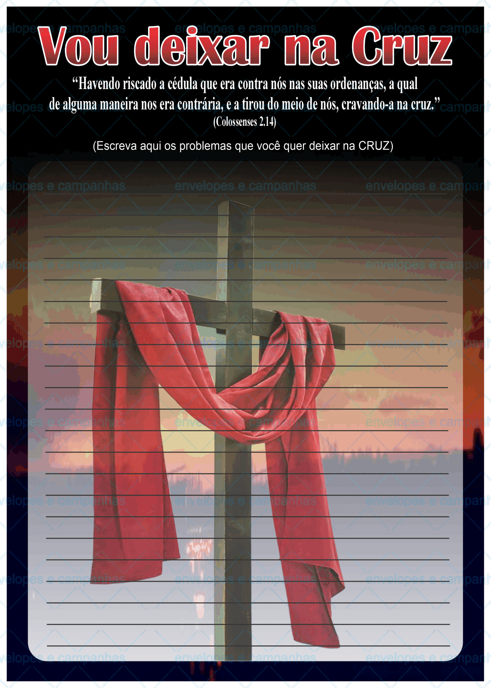 Pedido de oração - Vou deixar na Cruz 02