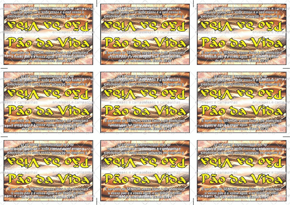 Rótulo Pão da Vida - (9 numa folha A4)