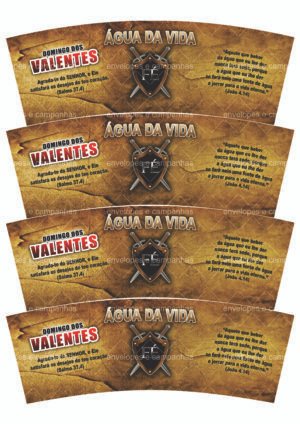 Rótulo Copo ÁGUA DA VIDA - Domingo dos Valentes