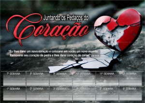 Cartela 12 Semanas - Juntando os Pedaços do Coração