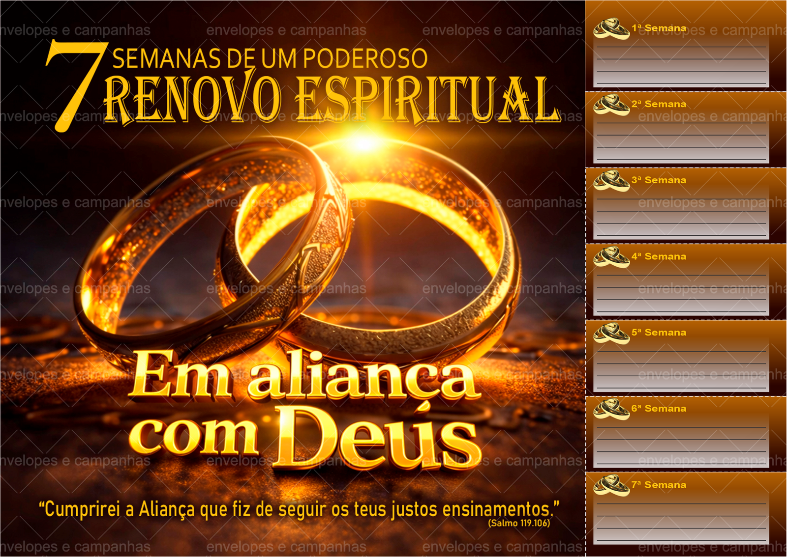 Cartela 7 Semanas de um Poderoso Renovo Espiritual