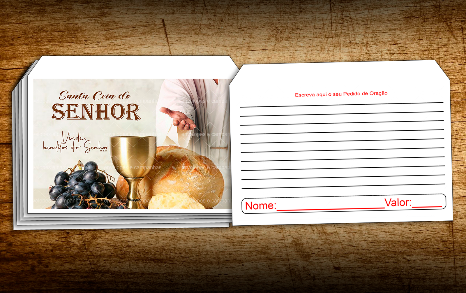 Envelope Santa Ceia Vinde Benditos do Senhor nº 1